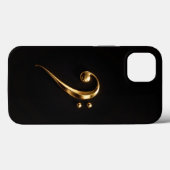 Zwart 4 Luxe iPhone 13, Gouden Bassleutel Case-Mate iPhone Case (Achterkant (horizontaal))