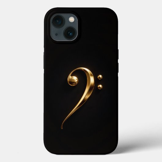 Zwart 4 Luxe iPhone 13, Gouden Bassleutel Case-Mate iPhone Case (Achterkant)