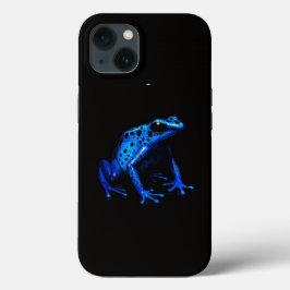 Zwart 4 Luxe iPhone 13 Hoesje, Electric Blue Frog Case-Mate iPhone Case