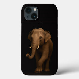 Zwart 4 Luxe iPhone 13, Indische Olifant Case-Mate iPhone Case