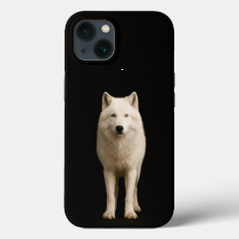Zwart 4 Luxe iPhone 13, Ivoorwit Arctic Wolf Case-Mate iPhone Case
