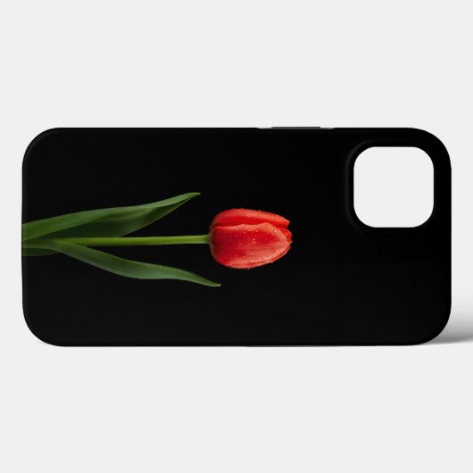 Zwart 4 Luxe iPhone 13, Ruby Red Tulip Case-Mate iPhone Case (Achterkant (horizontaal))