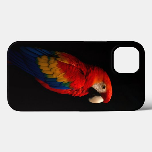 Zwart 4 Luxe iPhone 13, Scarlet Parrot Elegance Case-Mate iPhone Case (Achterkant (horizontaal))