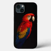 Zwart 4 Luxe iPhone 13, Scarlet Parrot Elegance Case-Mate iPhone Case (Achterkant)