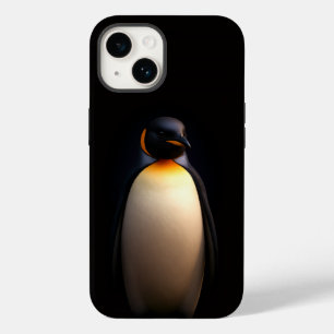 Zwart 4 Luxe iPhone 14 Hoesje-Mate, Emperor Pengui Case-Mate iPhone 14 Hoesje