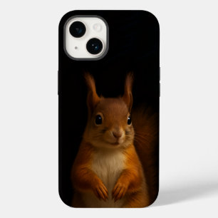 Zwart 4 Luxe iPhone 14 Hoesje-Mate, Rode Eekhoorn Case-Mate iPhone 14 Hoesje