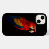 Zwart 4 Luxe iPhone 14 Hoesje-Mate, Scarlet Parrot Case-Mate iPhone Case (Achterkant (horizontaal))