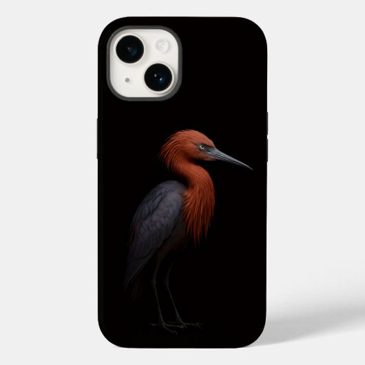 Zwart 4 Luxe iPhone 14 Mat, Rode Lepelaar Case-Mate iPhone Case (Achterkant)