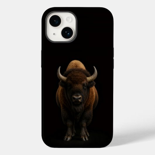 Zwart 4 Luxe iPhone 14 Mate, Amerikaanse Bizon Case-Mate iPhone Case (Achterkant)