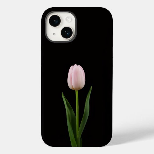 Zwart 4 Luxe iPhone 14 Mate, Blush Roze Tulp Case-Mate iPhone Case (Achterkant)