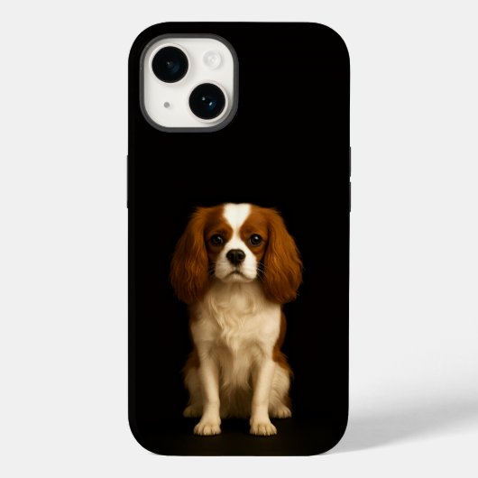 Zwart 4 Luxe iPhone 14 Mate, Cavalier King Charles Case-Mate iPhone Case (Achterkant)