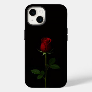 Zwart 4 Luxe iPhone 14 Mate, Fluwelen Rode Roos Case-Mate iPhone 14 Hoesje