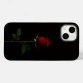 Zwart 4 Luxe iPhone 14 Mate, Fluwelen Rode Roos Case-Mate iPhone Case (Achterkant (horizontaal))