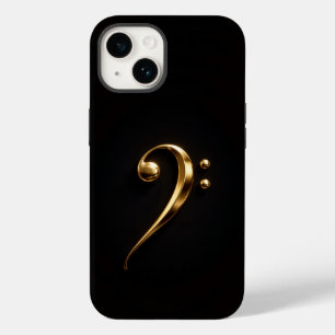 Zwart 4 Luxe iPhone 14 Mate, Gouden Bassleutel Case-Mate iPhone 14 Hoesje