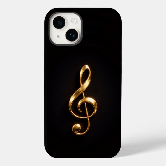 Zwart 4 Luxe iPhone 14 Mate, Gouden Sleutel Case-Mate iPhone Case (Achterkant)