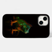 Zwart 4 Luxe iPhone 14 Mate, Groene Leguaan Case-Mate iPhone Case (Achterkant (horizontaal))