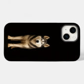 Zwart 4 Luxe iPhone 14 Mate, Icy Elite Husky Case-Mate iPhone Case (Achterkant (horizontaal))