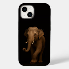 Zwart 4 Luxe iPhone 14 Mate, Indische Olifant Case-Mate iPhone 14 Hoesje