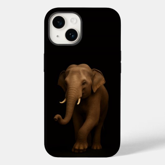 Zwart 4 Luxe iPhone 14 Mate, Indische Olifant Case-Mate iPhone Case (Achterkant)