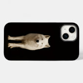 Zwart 4 Luxe iPhone 14 Mate, Ivoor Arctische Wolf Case-Mate iPhone Case (Achterkant (horizontaal))