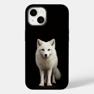 Zwart 4 Luxe iPhone 14 Mate, Ivoorkleurige Poolvos Case-Mate iPhone 14 Hoesje