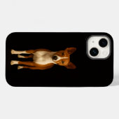 Zwart 4 Luxe iPhone 14 Mate, Klasse Basenji Hond Case-Mate iPhone Case (Achterkant (horizontaal))