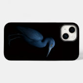 Zwart 4 Luxe iPhone 14 Mate, Kleine Blauwe Reiger Case-Mate iPhone Case (Achterkant (horizontaal))