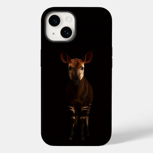 Zwart 4 Luxe iPhone 14 Mate, Okapi in het bos Case-Mate iPhone Case (Achterkant)