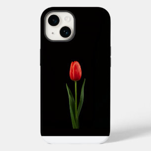 Zwart 4 Luxe iPhone 14 Mate, Robijnrode Tulp Case-Mate iPhone 14 Hoesje