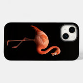 Zwart 4 Luxe iPhone 14 Mate, Roze Flamingo Case-Mate iPhone Case (Achterkant (horizontaal))