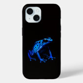 Zwart 4 Luxe iPhone 15 Hoesje, Blue Frog Case-Mate iPhone Case (Achterkant)