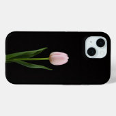 Zwart 4 Luxe iPhone 15 Hoesje, Blush Roze Tulp Case-Mate iPhone Case (Achterkant (horizontaal))