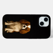 Zwart 4 Luxe iPhone 15 Hoesje, Cavalier Spaniel Case-Mate iPhone Case (Achterkant (horizontaal))