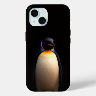 Zwart 4 Luxe iPhone 15 Hoesje, Emperor Penguin Case