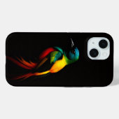 Zwart 4 Luxe iPhone 15 Hoesje-Mate, Rainbow Bird Case-Mate iPhone Case (Achterkant (horizontaal))