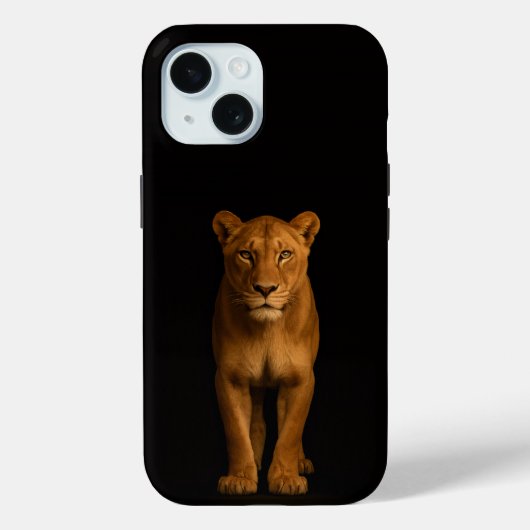 Zwart 4 Luxe iPhone 15 Hoesje, Noble Leeuwin Case-Mate iPhone Case (Achterkant)