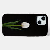 Zwart 4 Luxe iPhone 15 Hoesje, Parelwitte Tulp Case-Mate iPhone Case (Achterkant (horizontaal))