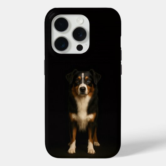 Zwart 4 Luxe iPhone 15 Pro Mate Australian Shepher Case-Mate iPhone Case (Achterkant)