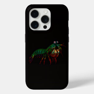 Zwart 4 Luxe iPhone 15 Pro Mate, bidsprinkhaan Case