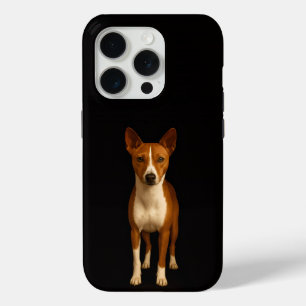Zwart 4 Luxe iPhone 15 Pro Mate, Classy Basenji Case