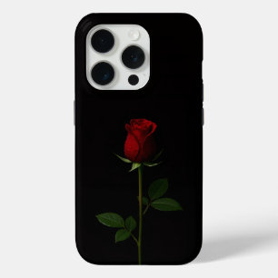 Zwart 4 Luxe iPhone 15 Pro Mate, Fluwelen Rode Roo Case