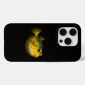 Zwart 4 Luxe iPhone 15 Pro Mate, Gele Kogelvis Case-Mate iPhone Case (Achterkant (horizontaal))