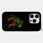 Zwart 4 Luxe iPhone 15 Pro Mate, Groene Leguaan Case-Mate iPhone Case (Achterkant (horizontaal))