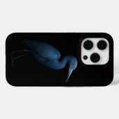 Zwart 4 Luxe iPhone 15 Pro Mate, Kleine Blauwe Rei Case-Mate iPhone Case (Achterkant (horizontaal))