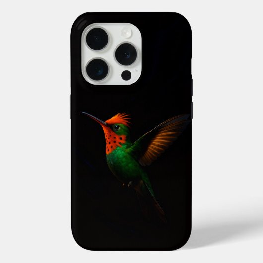 Zwart 4 Luxe iPhone 15 Pro Mate, Kuifcoquette Case-Mate iPhone Case (Achterkant)