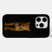 Zwart 4 Luxe iPhone 15 Pro Mate Majestueuze Luipaa Case-Mate iPhone Case (Achterkant (horizontaal))