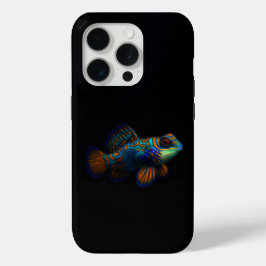 Zwart 4 Luxe iPhone 15 Pro Mate, Mandarin draakvis Case