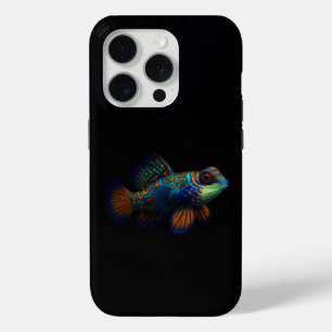 Zwart 4 Luxe iPhone 15 Pro Mate, Mandarin draakvis Case