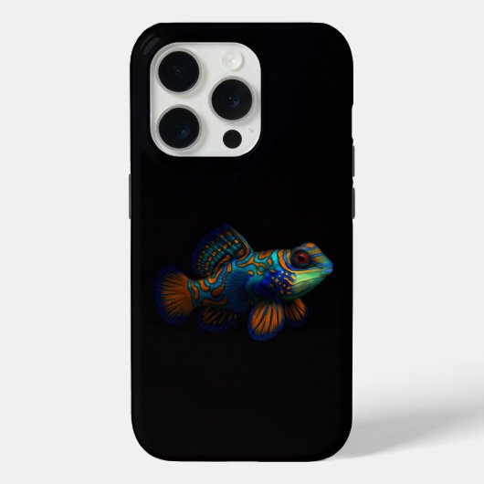 Zwart 4 Luxe iPhone 15 Pro Mate, Mandarin draakvis Case-Mate iPhone Case (Achterkant)