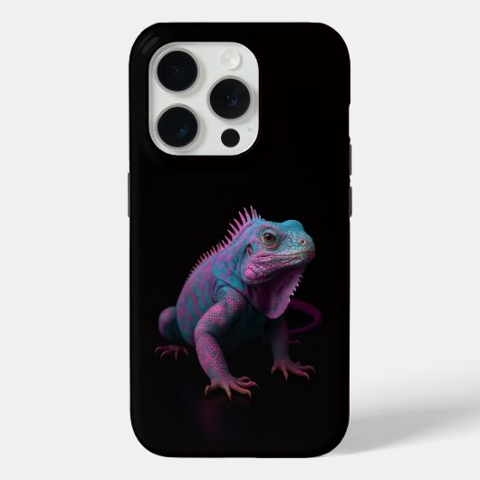 Zwart 4 Luxe iPhone 15 Pro Mate, Roze Leguaan Case-Mate iPhone Case (Achterkant)